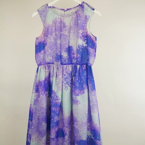 Chris Benz SS/10 Runway Purple Watercolour-Print Dress - Picture 2 of 6
